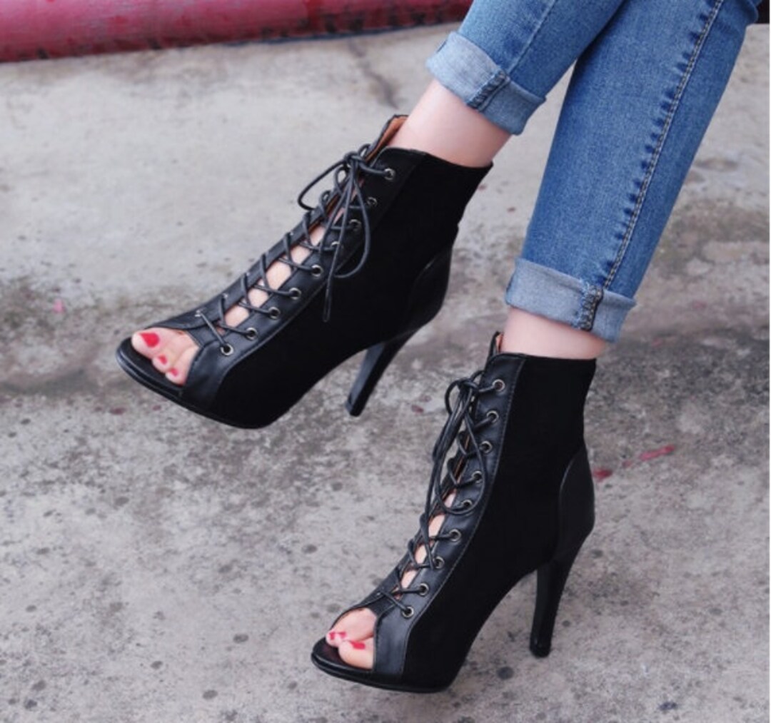 Women's Fashion Summer Boots Open Toe 