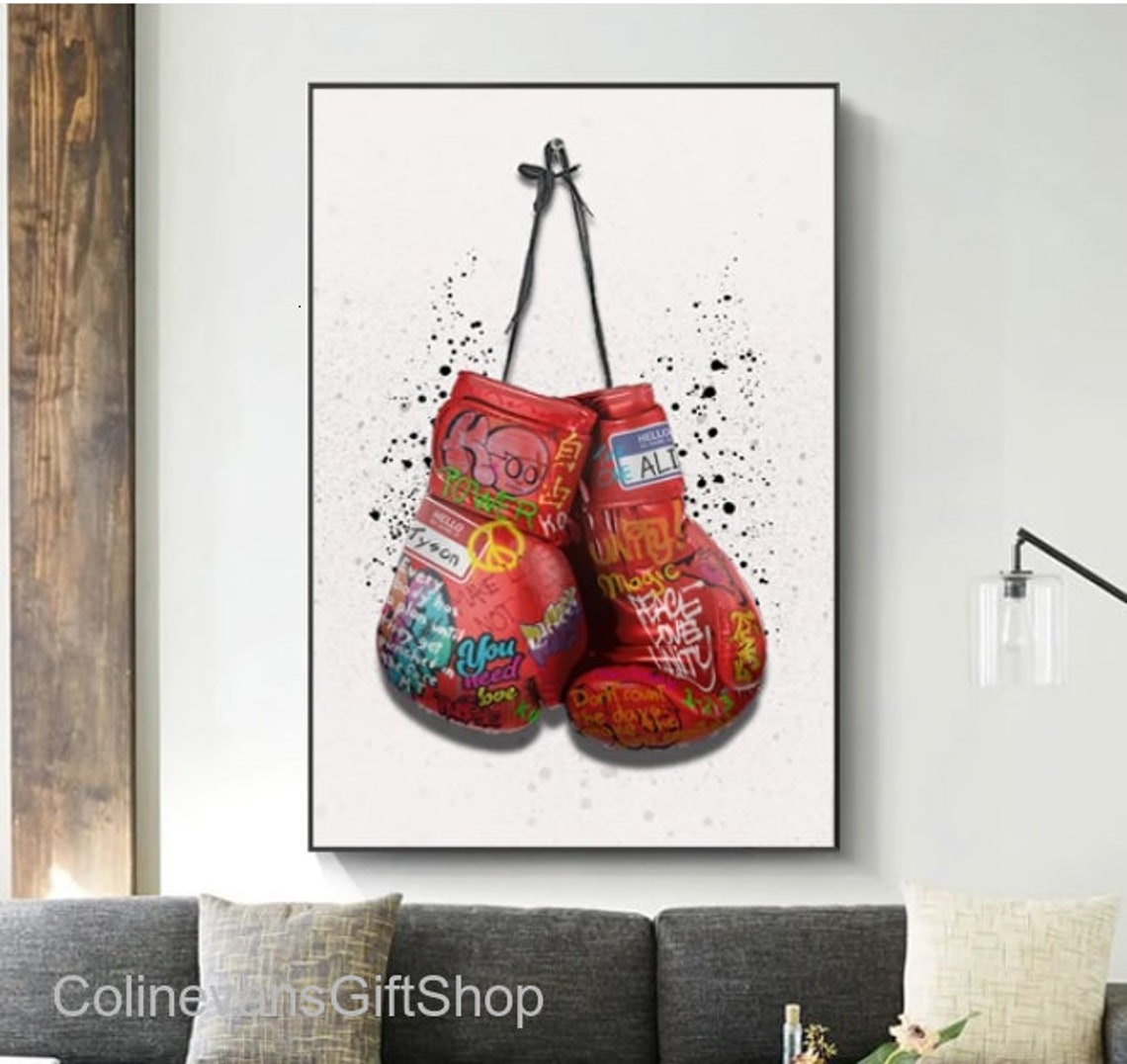 Boxing Gloves Graffiti Art Canvas Poster Float Like A | Etsy
