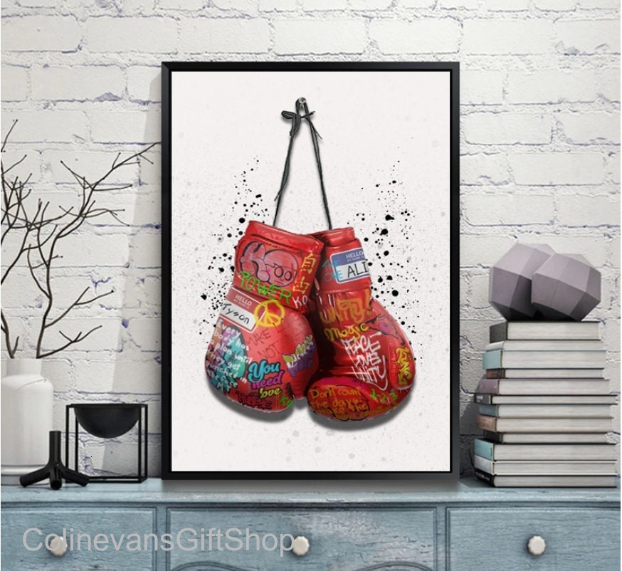 Boxing Gloves Graffiti Art Canvas Poster Float Like A | Etsy