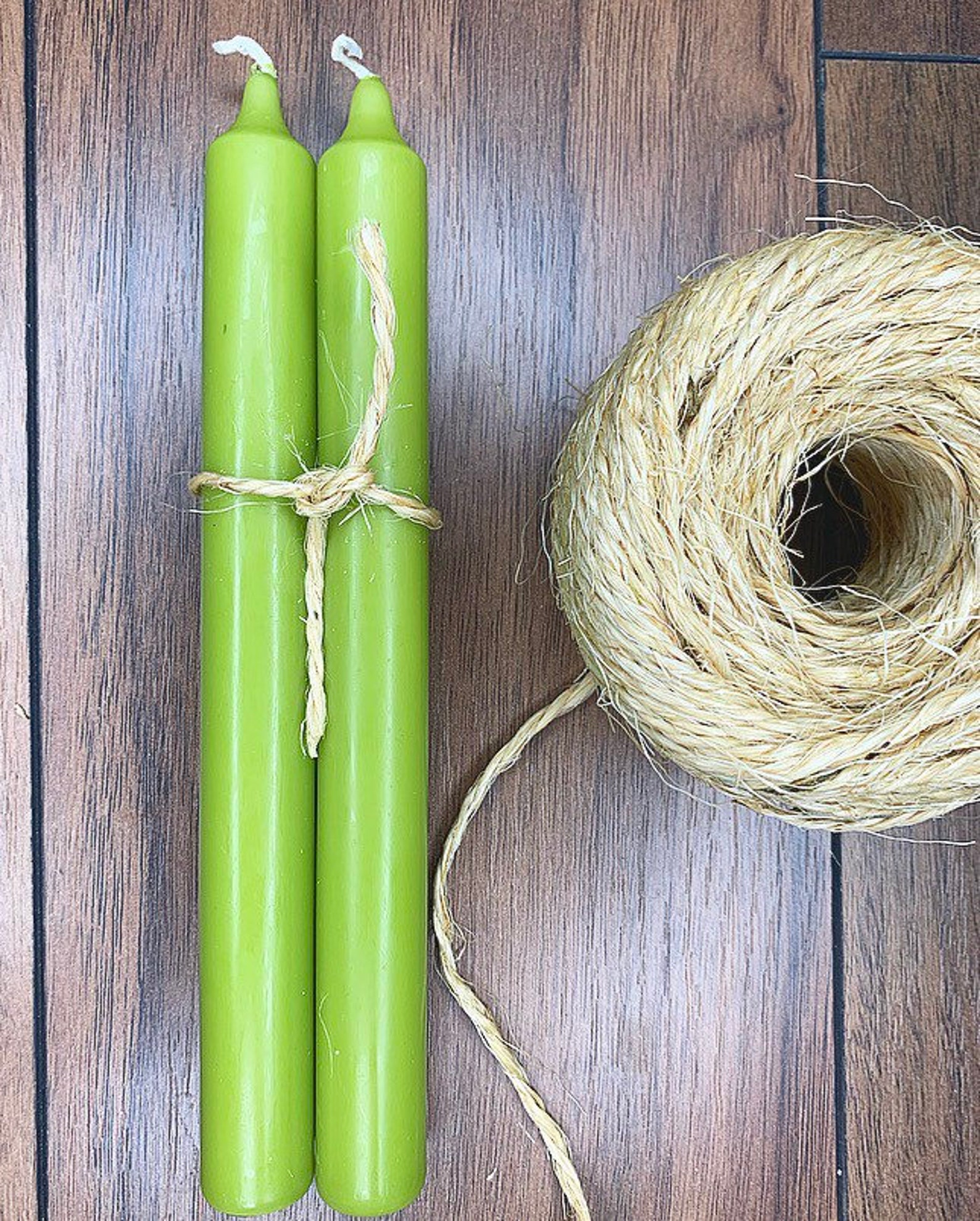 Green Dinner Candles Lime Green Candles Candles Lime Green Etsy