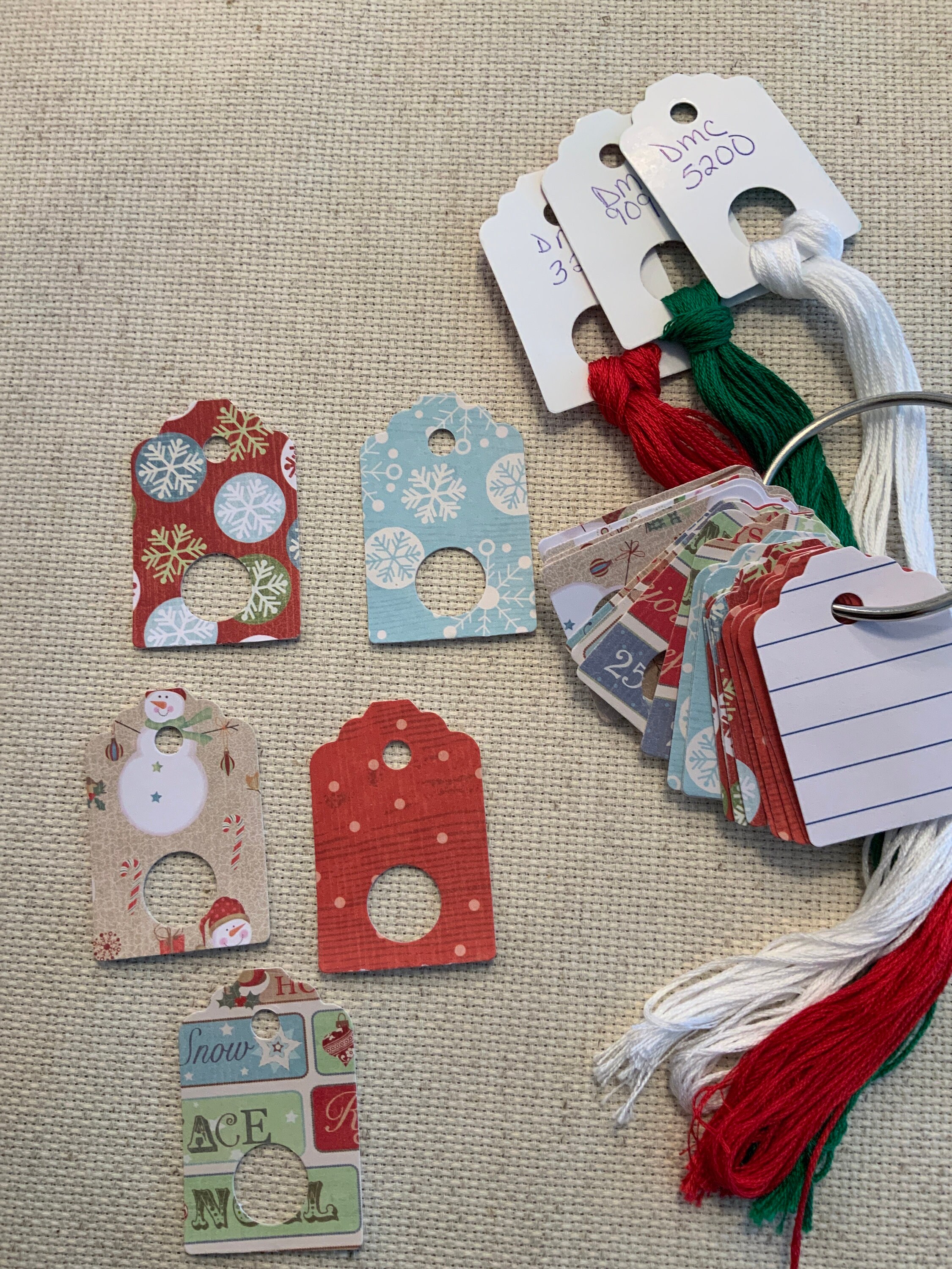 Christmas Floss Tags Etsy