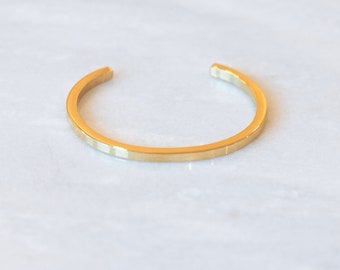 Gold Bracelet - Open Cuff Bracelet - Gold Cuff Bracelet - Gold Stainless Steel Bracelet - Layer Bracelet - Gold Layer Bangle - Stack Bangle
