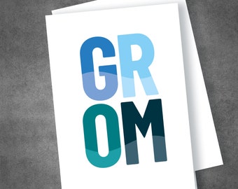 Grom, Birthday, Greeting Card, Typographic Art, Expression card, Young Surfers, Send Direct