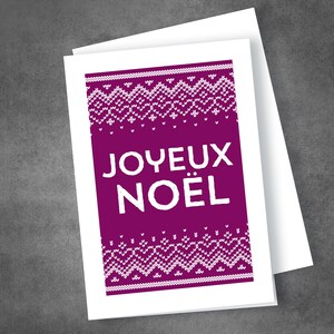 Joyeux Noël, Scandi jumper style, French Christmas, Carte de Noël Française, Christmas card, Send Direct