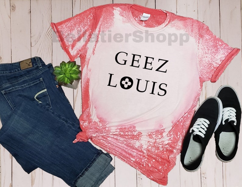 Geez Louis Unisex T-shirt Bleached Tee Designer Inspired Tee
