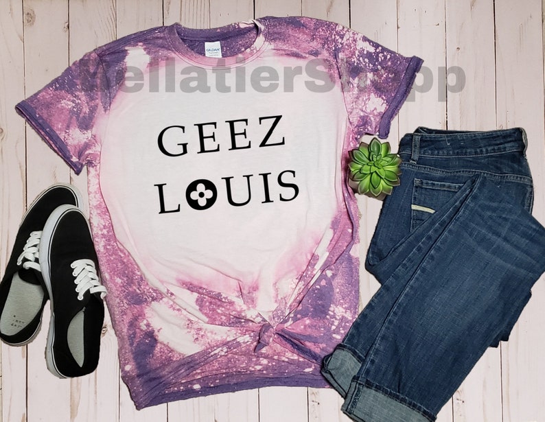 Geez Louis Unisex T-shirt Bleached Tee Designer Inspired Tee