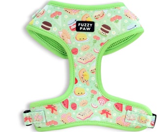 Cute Adjustable Harness for Dogs- Light Green Harness- Comfortable Kawaii Picnic Harness for extra small to large dogs, Cute Cat Harness