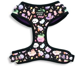 BeWitch- Adjustable Dog Harness- Halloween Harness for Little Dogs and Cats- Cute Black Witchy Dog Harness