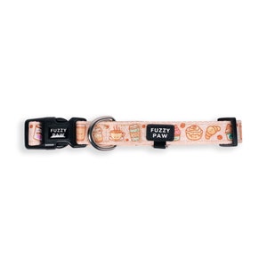 Cute Coffee Dog Collar in Beige - Kawaii Puppuccino Dog Collar - Latte Mocha Collar