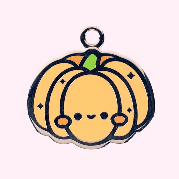 Cute Pumpkin Pet Tag for cats and dogs, kawaii, personalized dog tag