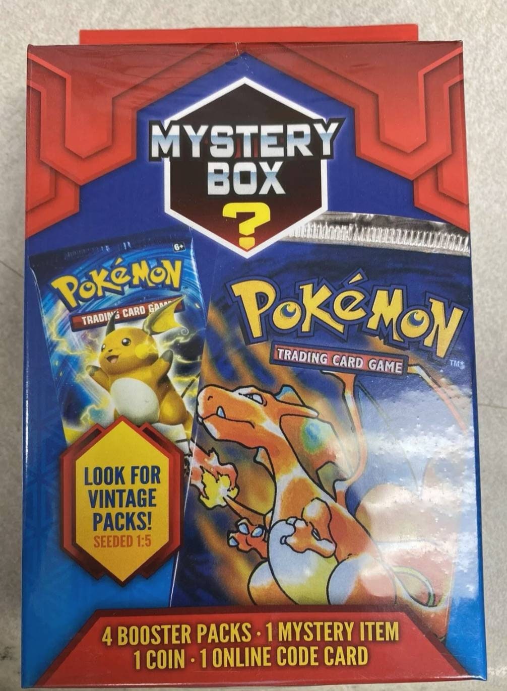 Pokemon Mystery Box READ DESCRIPTION! 4 PACKS 1:5 Chance at VINTAGE BONUS 