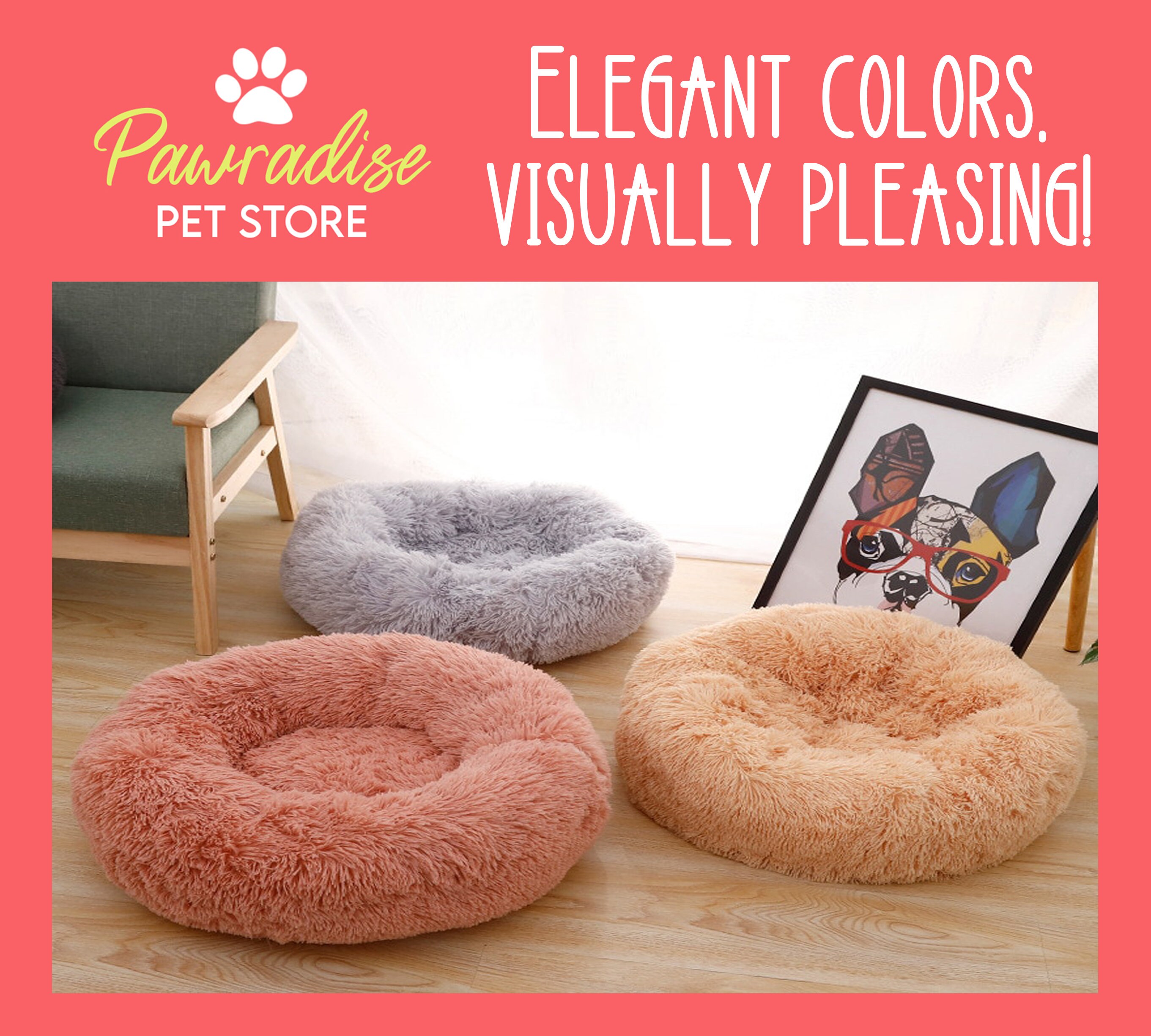 Dog Bed Cat Bed Fluffy Fleece dog bed soft cute and Etsy.de