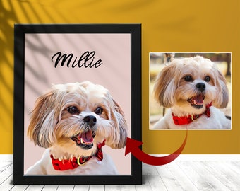 Pet Portrait, Custom pet portrait art perfect pet gifts and pet memorial, horse portrait, dog portrait, cat portrait personalised