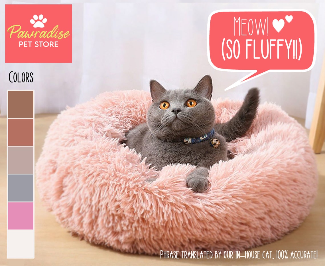 Fluffy Cat Bed Fleece cat bed fluffy soft cute and Etsy