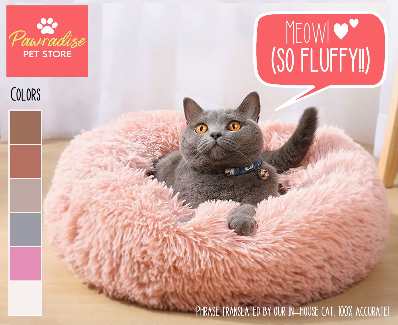 Fluffy Cat Bed Fleece Cat Bed Fluffy Soft Cute and Etsy