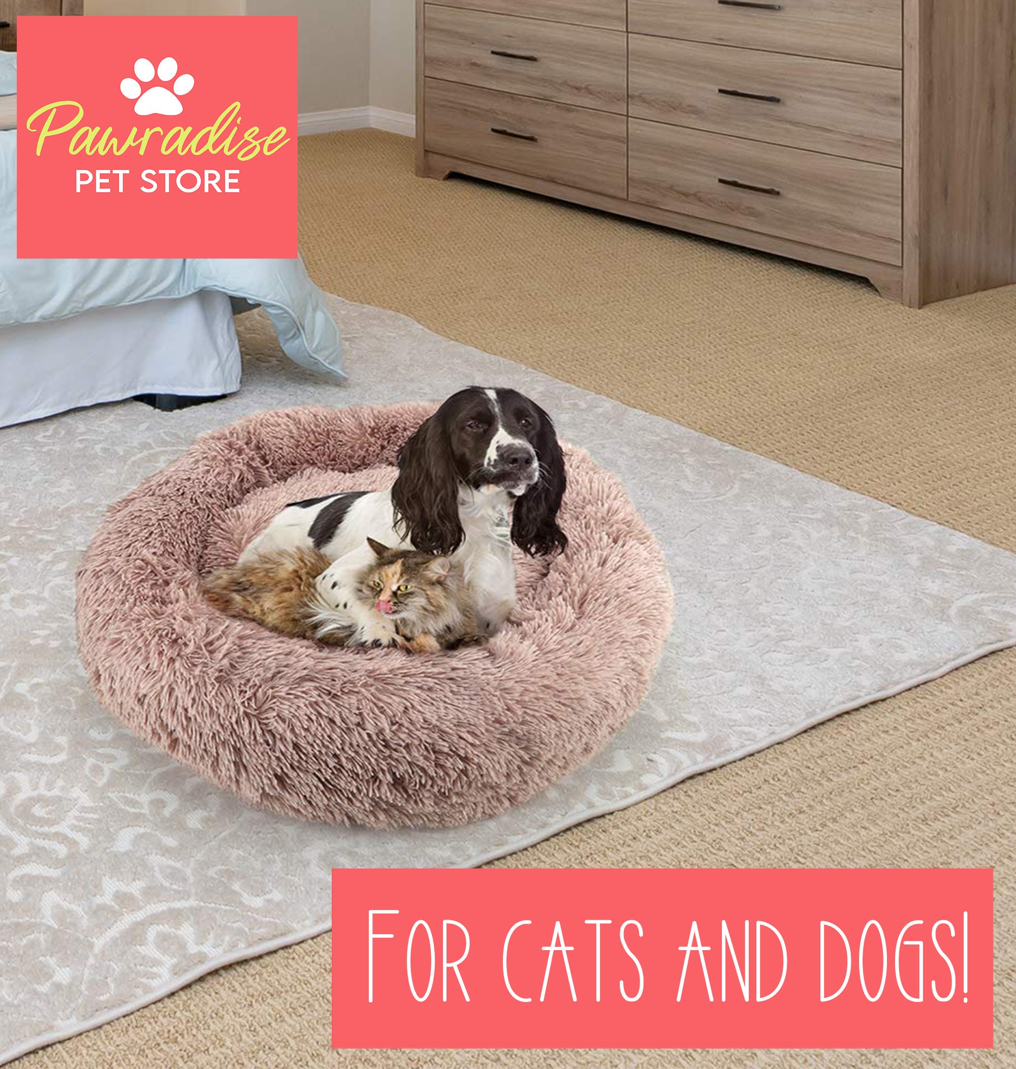 Fluffy Cat Bed Fleece cat bed fluffy soft cute and Etsy.de