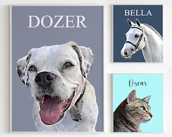 Custom Pet Portrait/Digital Pet Portrait/Digital pet art/Unique Gift/Pet memorial/Dog Portrait/Valentines day Gift for him/her.