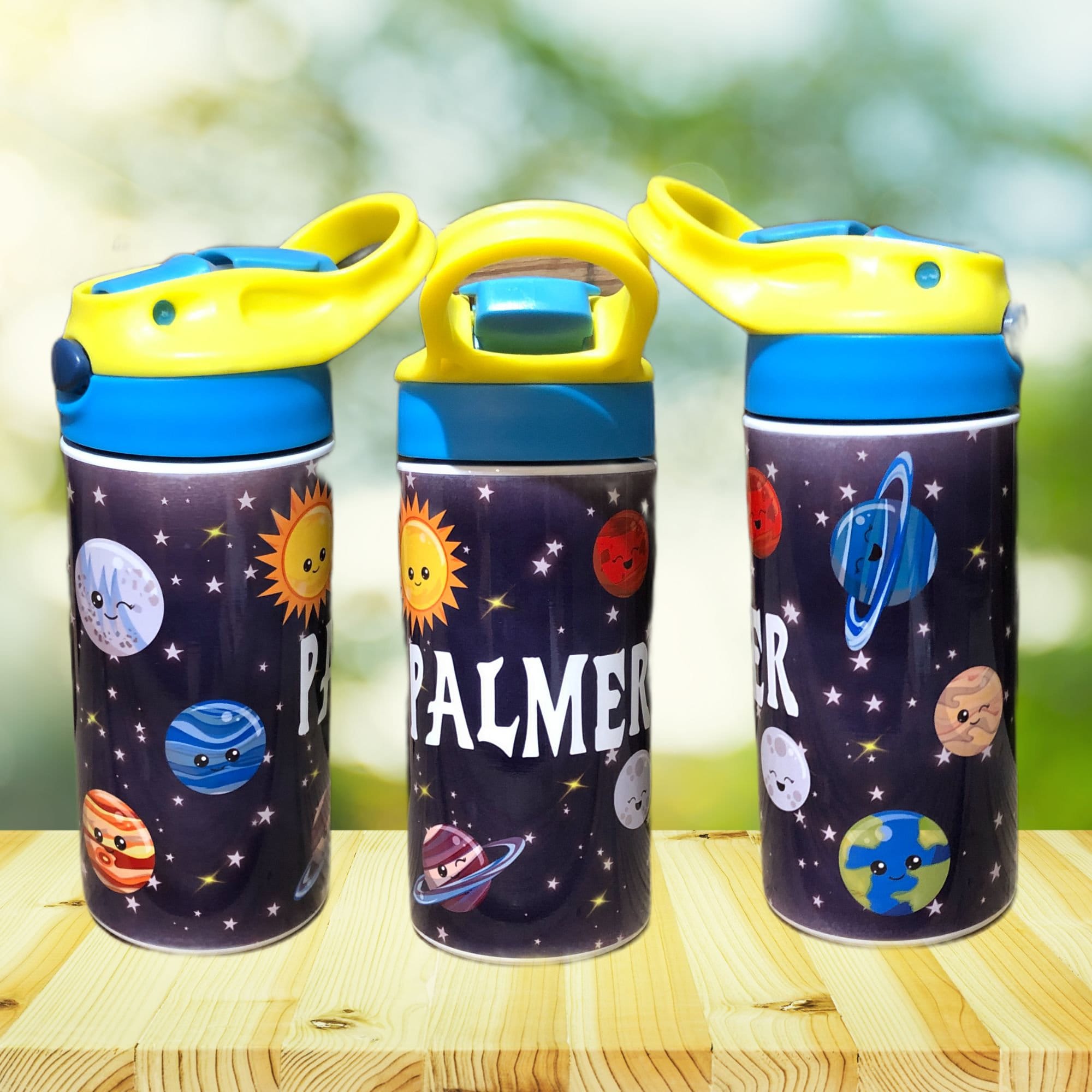 Outer Space Personalized 13oz Reduce Frostee Water Bottle - Blue