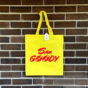 Sam Goody Logo, heavy 12oz, reusable, medium size, shopping tote bag, Limited Quantities!
