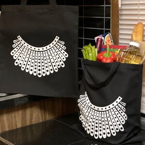 RBG Inspired, heavy 12oz, reusable, medium size, shopping tote bag, Limited Quantities!