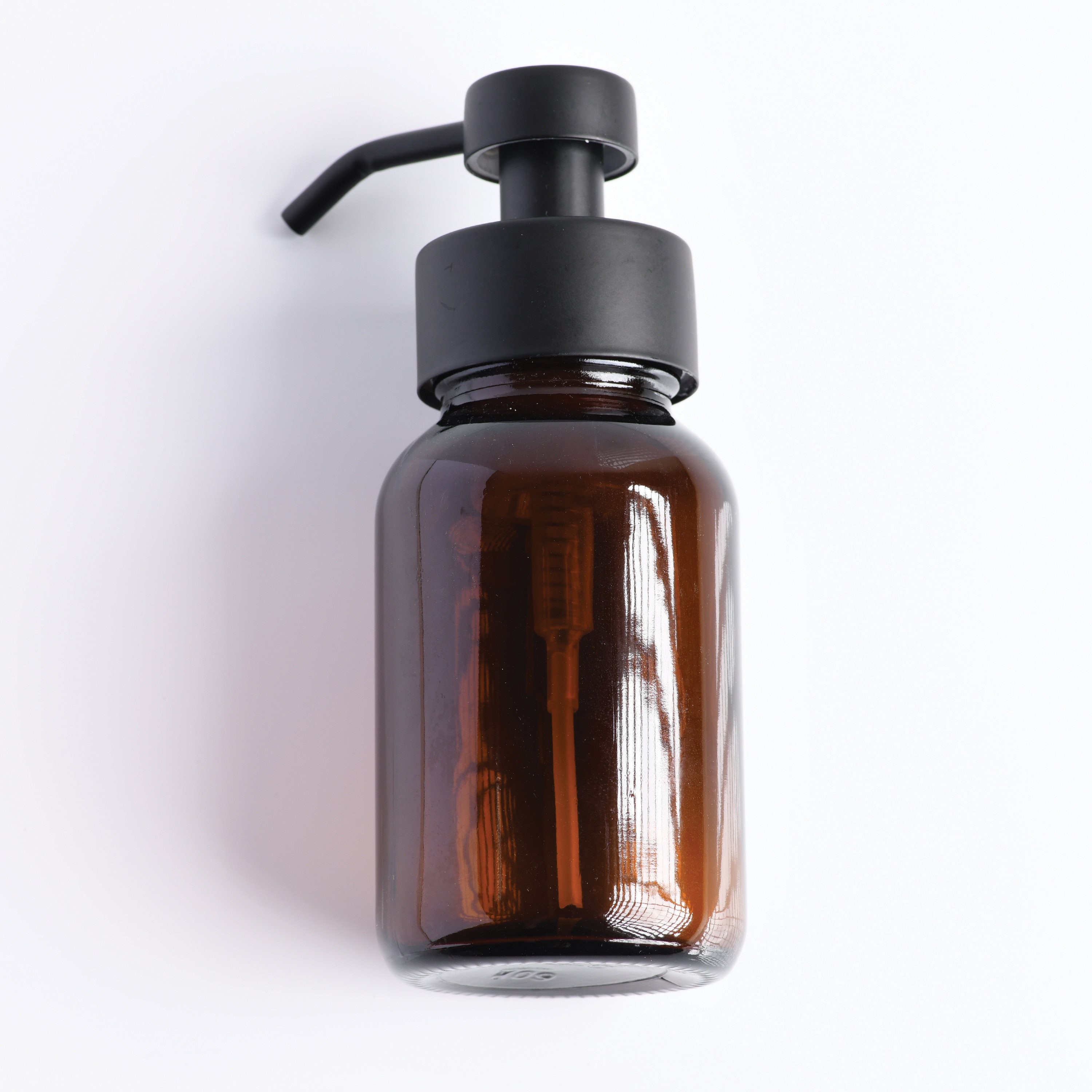 Foaming Soap Dispenser Amber Glass Bottle Hand Soap Label Etsy