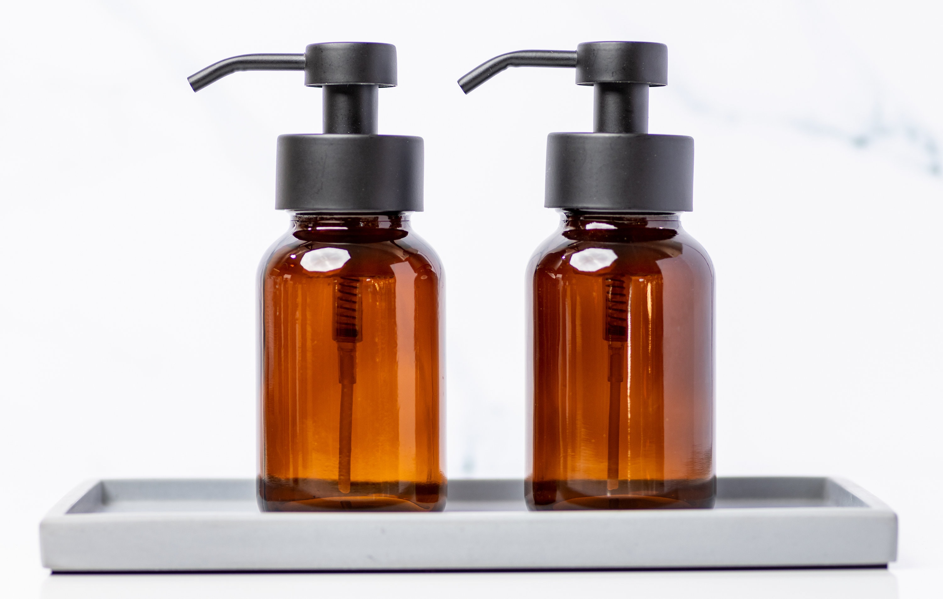 Foaming Soap Dispenser Amber Glass Bottle Etsy