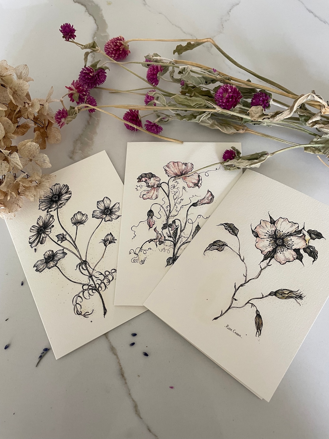Flowers- Floral -pack of 12 - Fine Art Greeting Cards Multipack ...