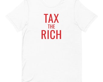 Taxe a camiseta dos ricos, camiseta AOC, Taxe os ricos, político Taxe a camiseta rica, camisa política