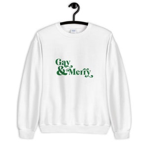 Gay & Merry Shirt | Unisex Weihnachtspullover | Urlaubsshirt | Gay Christmas Sweatshirt | Lgbt Weihnachten Sweatshirt