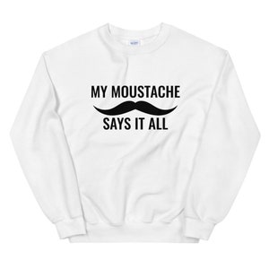 Mi sudadera de bigote, camisa de papá, sudadera de Movember, camisa de bigote divertida, apoyo de Movember, Sin afeitarse noviembre