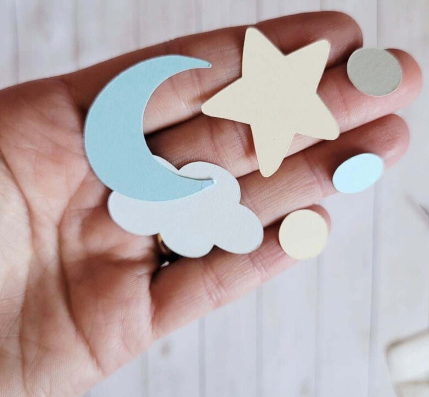 Twinkle Twinkle little star Baby Shower Confetti 100 Pieces blue and yellow baby shower Decorations Big paper confetti