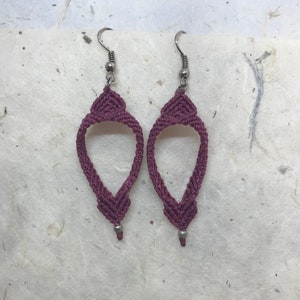 Macrame earrings. Micromacrame. Earrings.