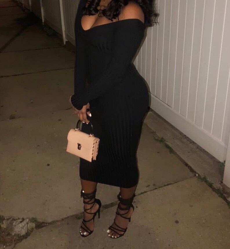 body con maxi skirt Long Sleeve Dress Knit Maxi Dress Thin body con dress long dress women in canada dress for girl dresses for women