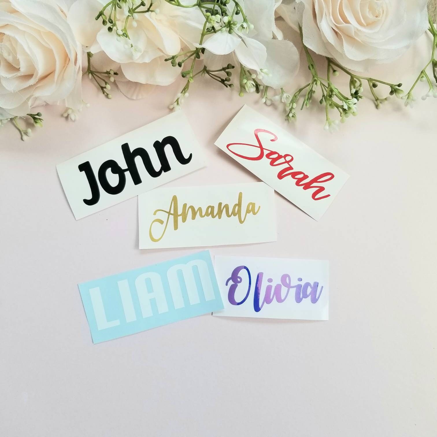 Name Vinyl Decal 3 In Personalized Name Sticker Custom Name Etsy