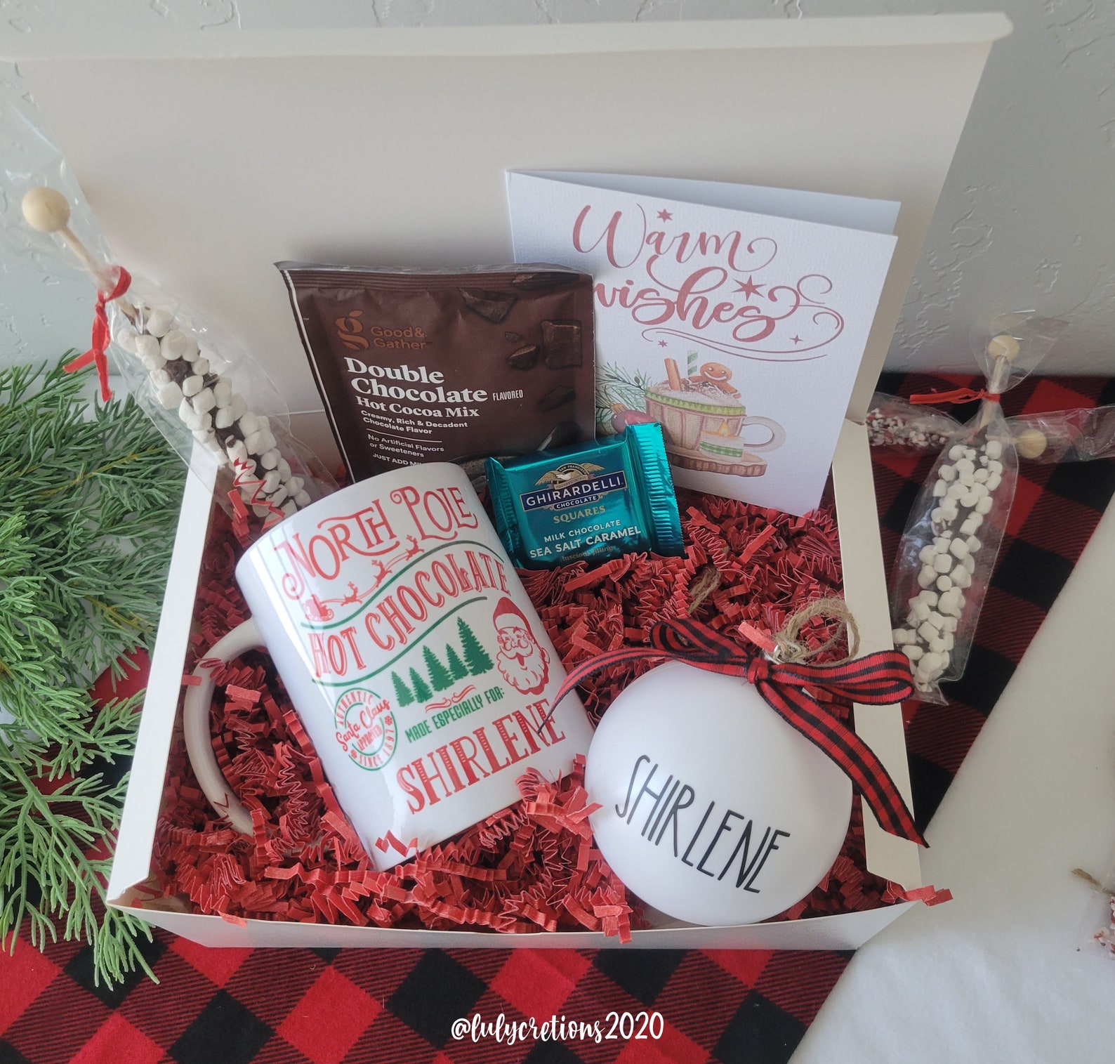 Personalized Christmas Hot Chocolate Mug Set Christmas Custom Etsy