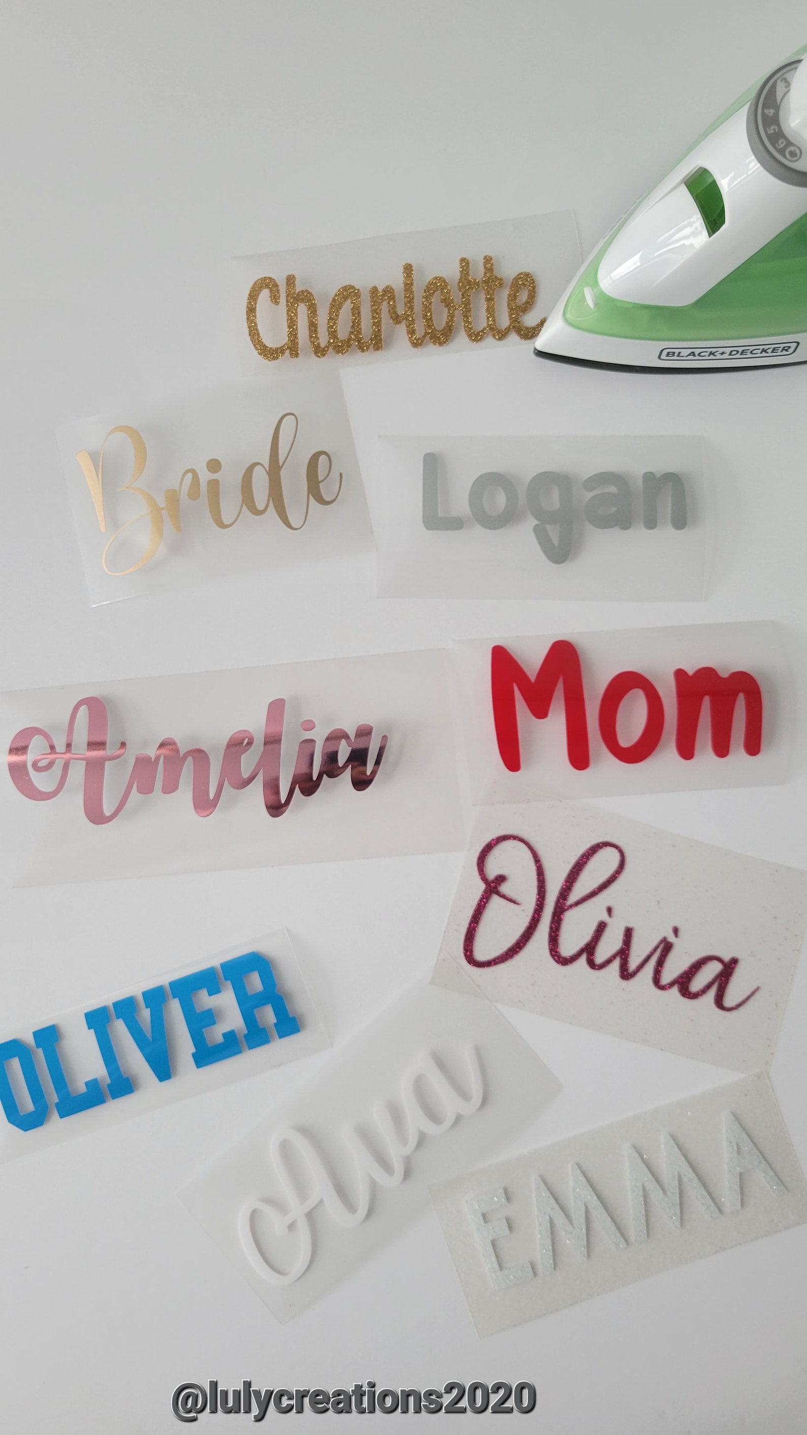 Personalized Iron on Name Patches Iron on Name Heat Transfer Etsy