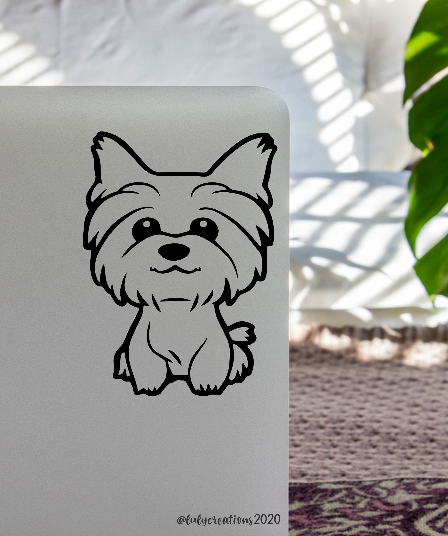 Yorkshire Terrier Vinyl Decal Yorkshire Sticker Yorkshire Etsy 日本