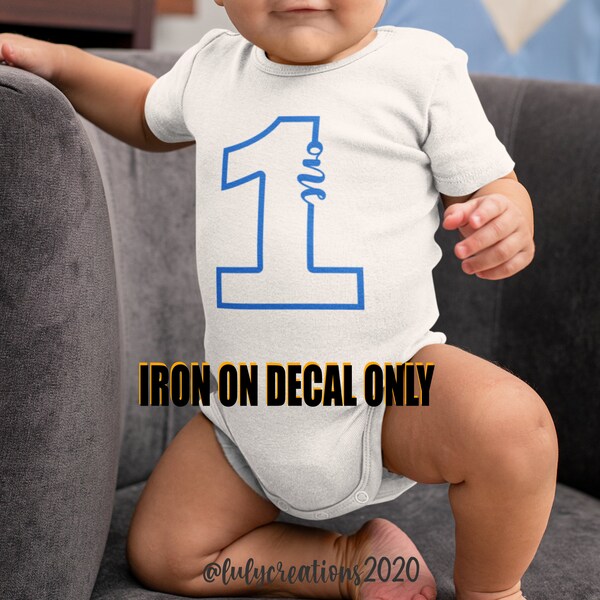 One Year Old Iron On Decal, Birthday Iron On, First Birthday Heat Transfer Patch, DIY Birthday Onesie, Glitter Iron On Patch, Ready To Press