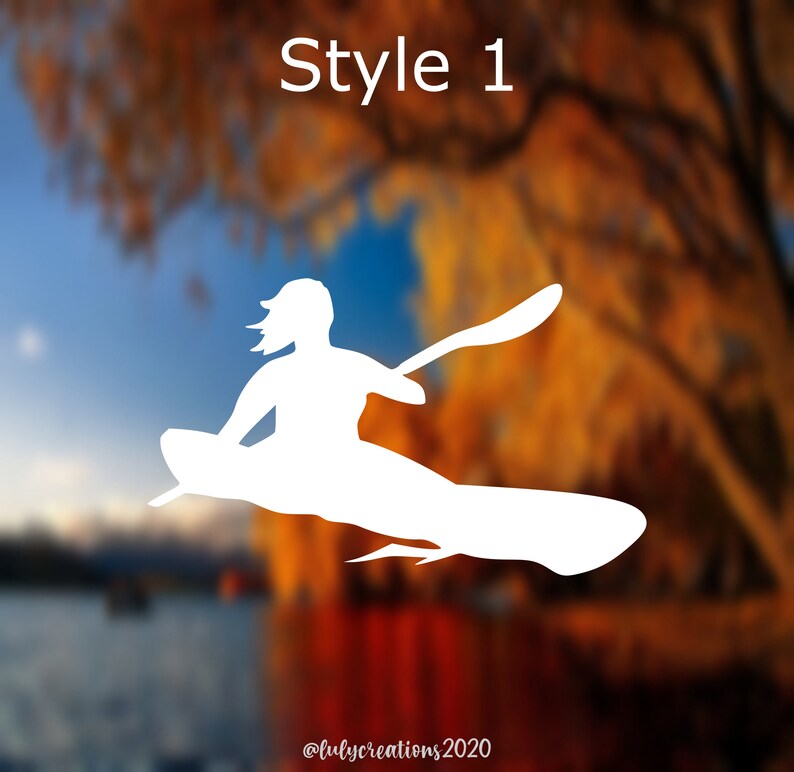Kayak Vinyl Decal Kayak Lovers Decal Water Sport Decals Etsy