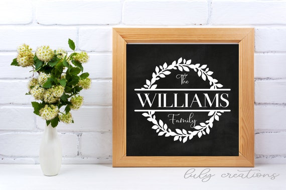 Family Name Printable Wall Sign Wall Art Decor Digital | Etsy