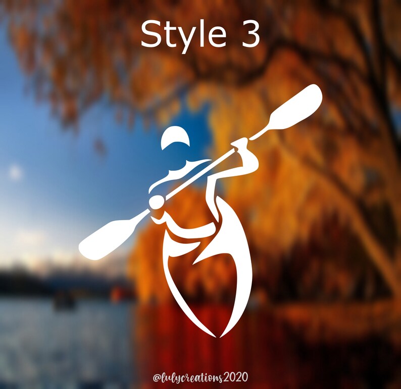 Kayak Vinyl Decal Kayak Lovers Decal Water Sport Decals Etsy