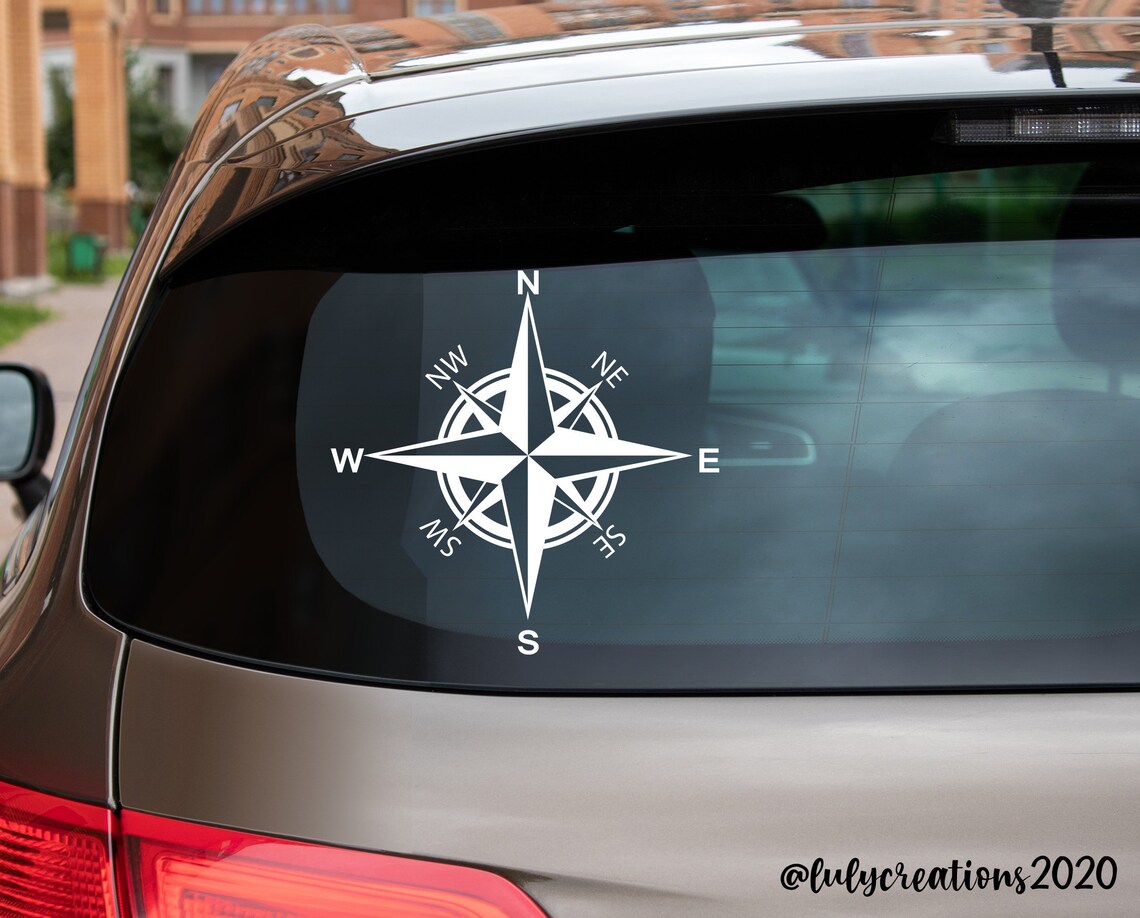 Compass Decal Nautical Compass Decal Compass Rose Decal Etsy