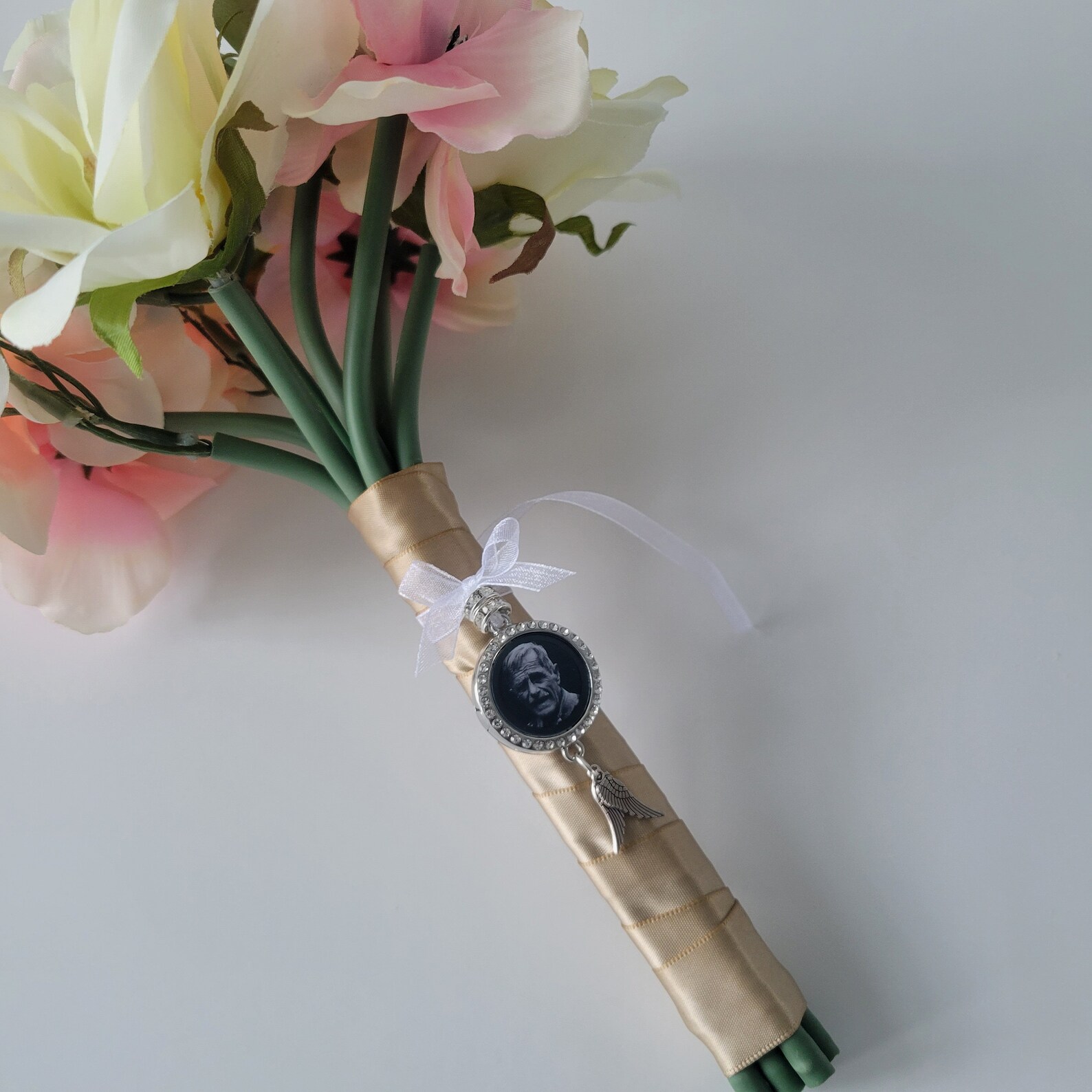 Memorial Bridal Bouquet Charm Wedding Bouquet Charm Walk Me Etsy