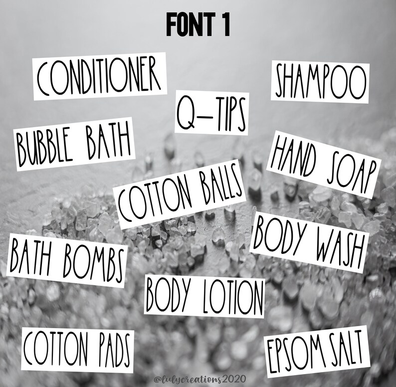 Custom Bathroom Labels Waterproof Personalized Bathroom Label Etsy