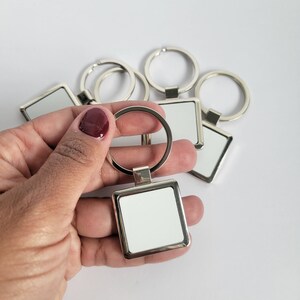 12x Sublimation Keychain Blanks 2 Side Printable Faux Leather