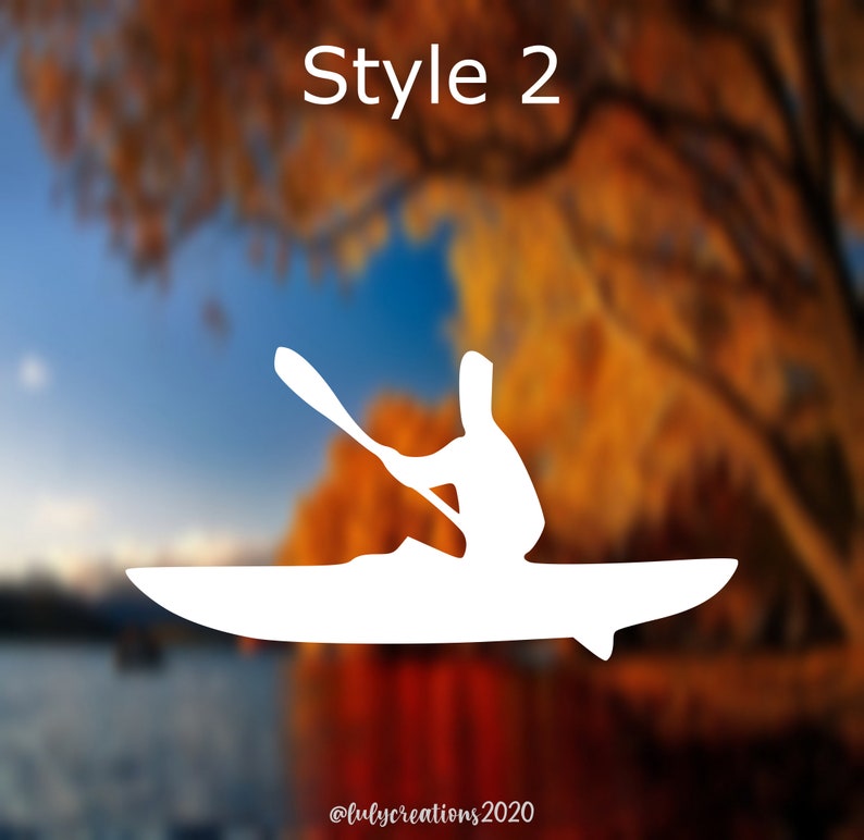 Kayak Vinyl Decal Kayak Lovers Decal Water Sport Decals Etsy