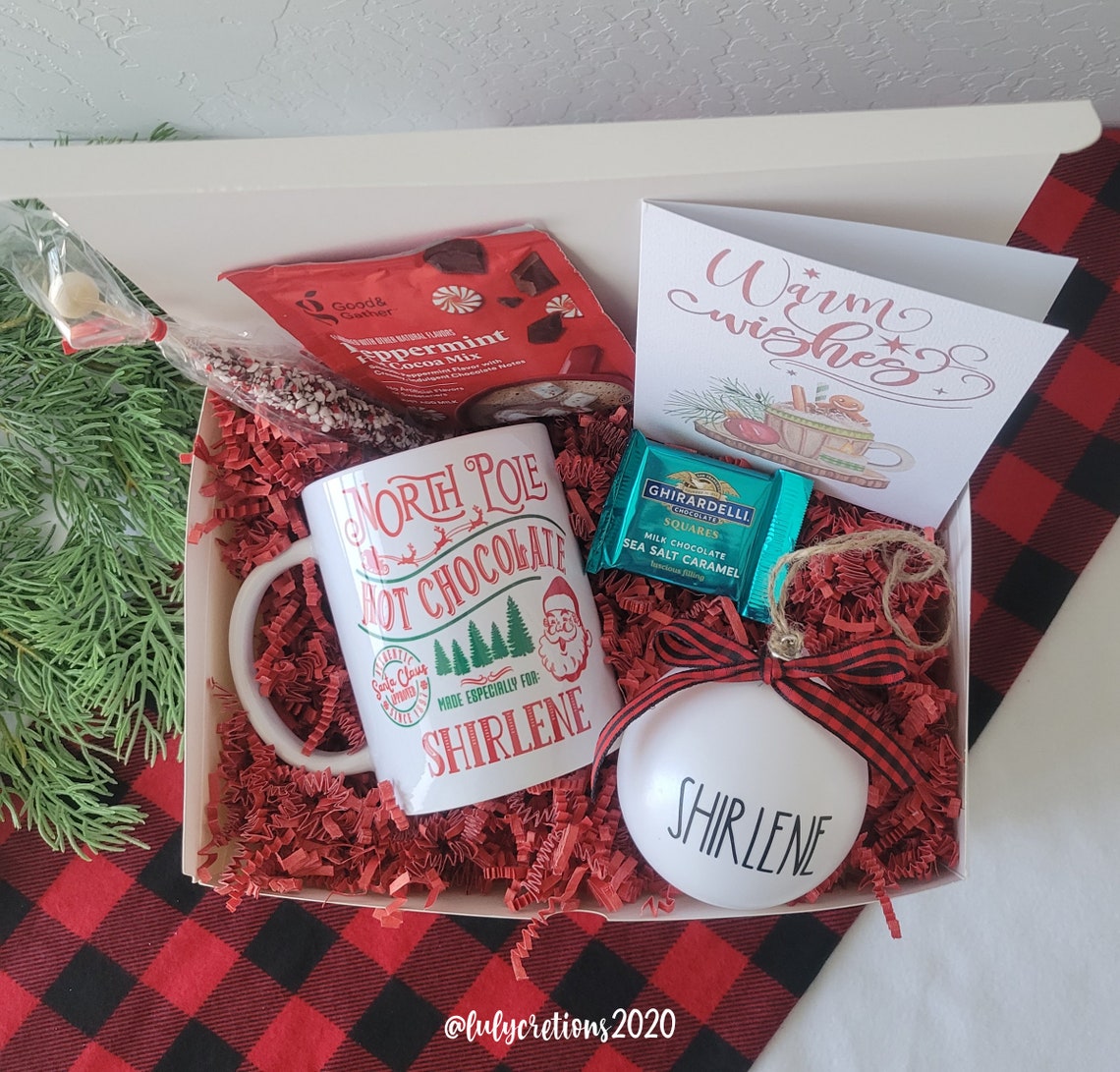 Personalized Christmas Hot Chocolate Mug Set Christmas Custom Etsy