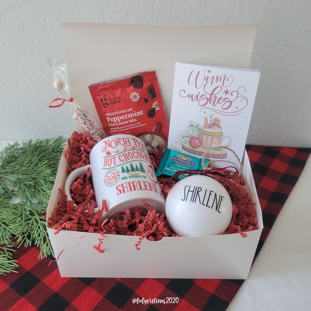 Personalized Christmas Hot Chocolate Mug Set Christmas Custom Etsy
