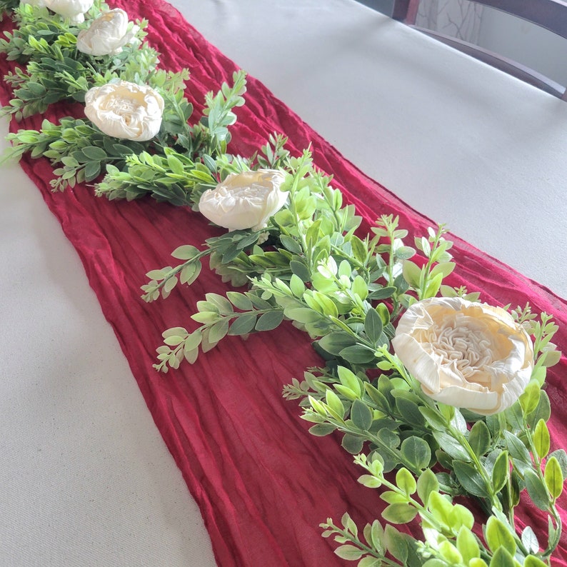 Ivory Wedding Floral Garland Table Runner Wedding Arch Etsy
