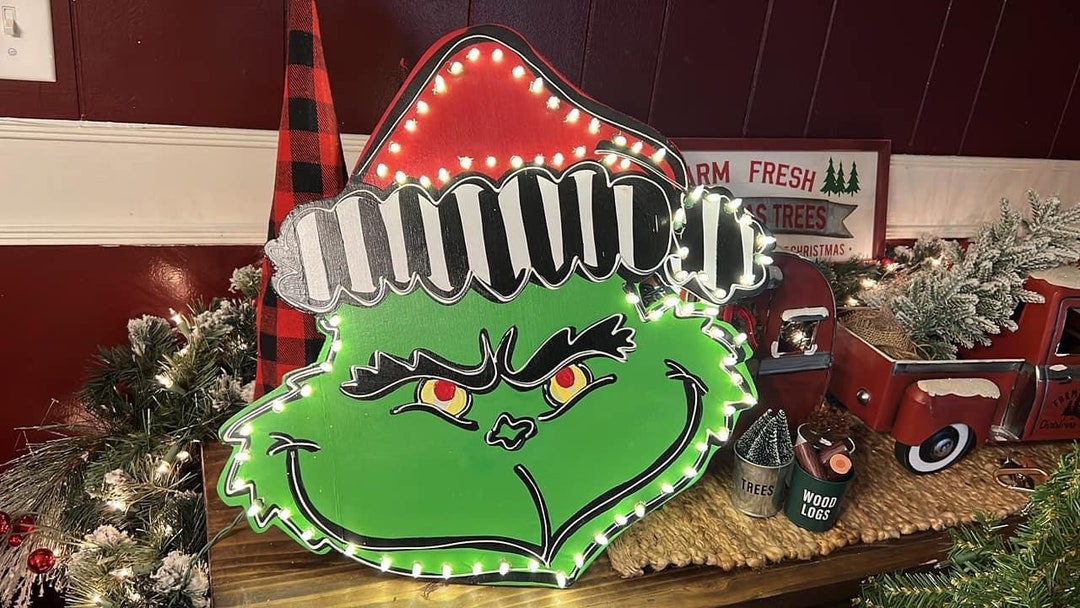Grinch Tree Topper Etsy